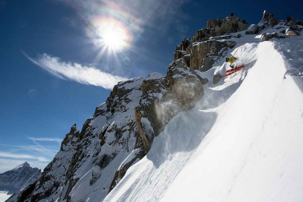 Mountain skiing