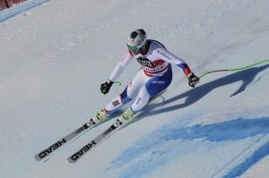 Woman competing in Alpine Skiing World Cup