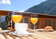 Enjoy stunning views from the breakfast table at Chalet Pic Blanc