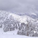 Slopes covered in snow