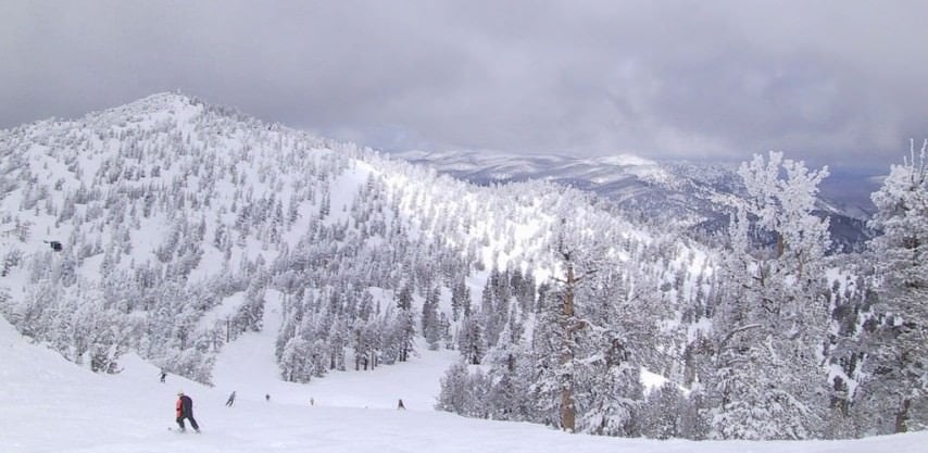 Slopes covered in snow