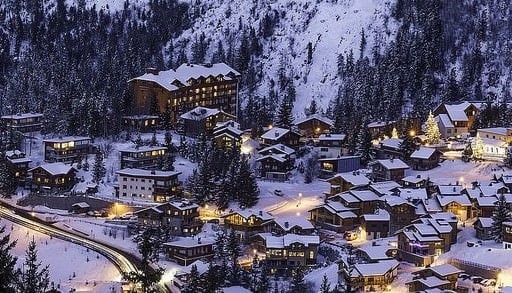 Courchevel at night