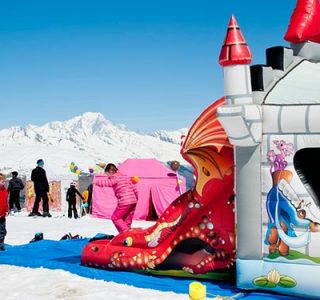 inflatable fun on the snow