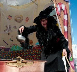 A witch handing out sweets, why not?