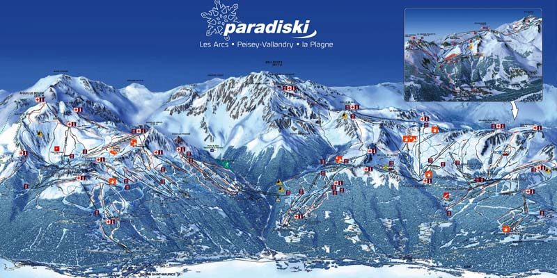 <h3>2. Enormous ski area</h3>     Paradiski is the largest ski area in the world by some measures, 13,600 hectares of skiable area vs 3 Valleys 11,800 hectares. However when you compare by km of piste, the 3 Valleys comes out on top. The La Plagne ski area truly has it all, winding runs through the trees down to <a href="http://www.mountainheaven.co.uk/resorts/france/la-plagne-montalbert" target="_blank">Montalbert</a> and Les Coches, a high altitude glacier and powder fields galore between the pistes in the ridges and rolls above Belle Plagne. You can easily spend an entire week exploring just the La Plagne area and be perfectly satisfied but that’s only half of the story.   <br><br>The Vanoise Express is or at least was when it was built, the biggest ski lift in the world with a huge capacity & travelling at 80 kph it makes it easy to leave the La Plagne side of Paradiski & explore the other half of the ski area of Les Arcs where you’ll find all new snow-parks, powder fields and lodges and some smashing black & red runs down from Aiguille Rouge to Arc 2000.  <br><br>The variety and size of the Paradiski area has to be one of the best reasons to choose La Plagne.