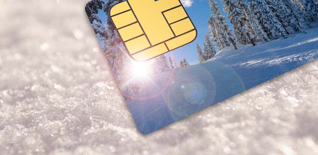 Currency cards for skiing