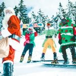 Christmas in ski resort