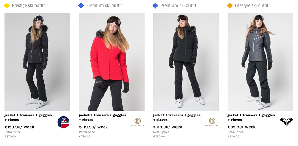 Ski Chic range of women's ski wear, they have mens too!