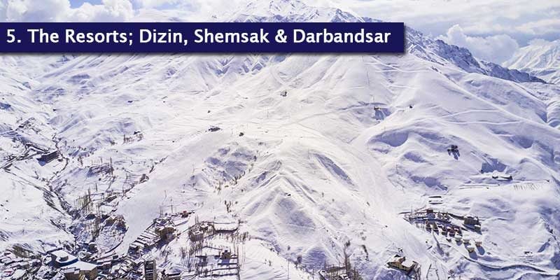 <h3>Iran’s Resorts</h3><p style="position: absolute; display: block; top: 20px;right: 20px; font-size: 18px; font-weight: bold;">1/2</p>Dizin’s highest lift sits at an astonishing 3,600m and people often say that Dizin is what the European Alps resorts used to look like, with older infrastructure but that doesn’t stop it from being an experience that will blow you away.<br></br>Shemshak is the third biggest in Iran, behind Dizin and Darbandsar. The resort is known for hosting some of the most steepest and technical slopes, so it varies in difficulty. There’s also a ski lift that’s dedicated to the beginner area, so the resort suits every type of skier.