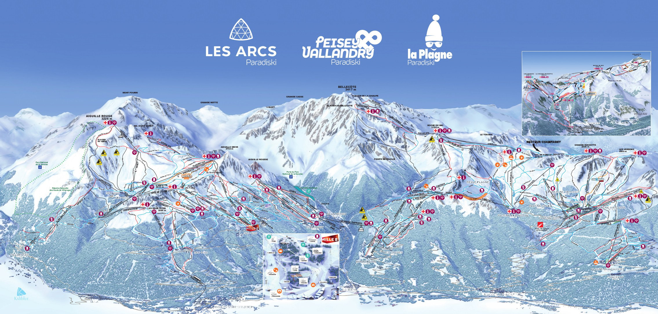 La Plagne Piste Map