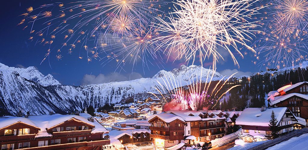 New year 2017 in ski resorts