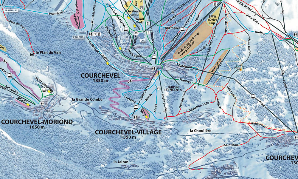 piste map courchevel