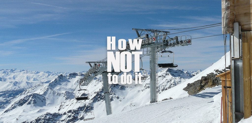 Ski lift fails - How not to do it