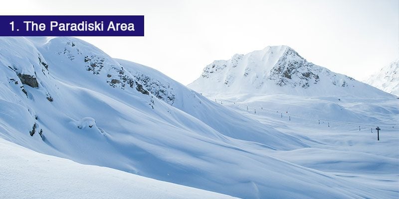 <h3>The Paradiski Ski Area</h3>Paradiski is one of the largest interconnected ski areas in the world. The ski area stretches over 435km (depending how it’s measured) of pistes that link Les Arcs, La Plagne and Peisey Vallandry.<br></br>With exceptional panoramas and a unique view Mont Blanc and the Alps, skiing across Paradiski provides you with an unforgettable experience discovering the 7 wonders of the ski area.<br></br>Les Arcs is located in Paradiski, you’ll be pleased to find around 107 ski runs totalling of 200km of slopes with many blue and red runs, so take your pick, get your gear on the go and head out on the slopes.