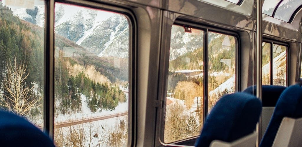 Ski holiday by train, antidote to flight shame