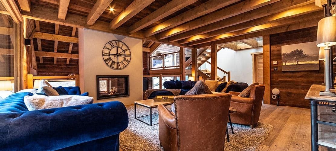 The living area of morzine chalet