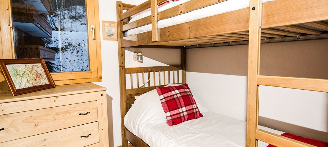 A bunk bed room in the chalet