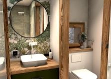 Beautiful ensuite bathroom in Courchevel catered chalet