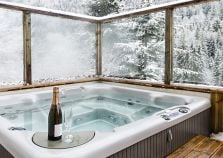 Luxurious outdoor hot tub with stunning views