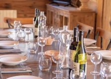 The table set for dinner in Chalet Mira