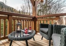 Balcony of luxury catered ski chalet in Morzine