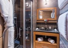 Ensuite bathroom in catered chalet