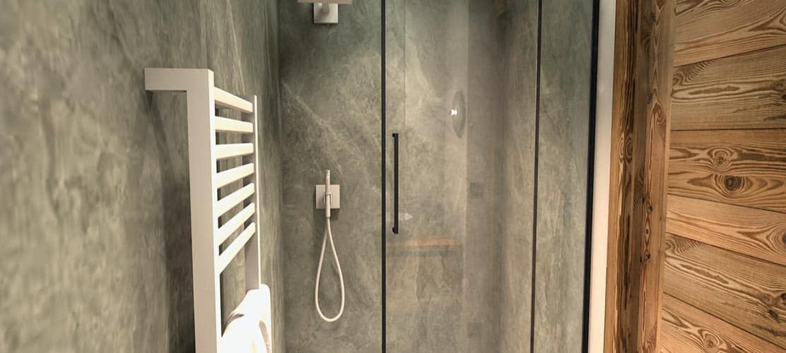 Shower in catered chalet in Courchevel