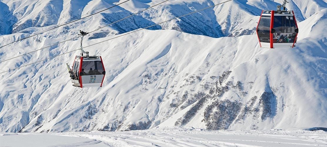 Gondola on the pistes of Georgia