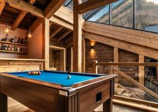 Glass atrium & pool table in Morzine chalet