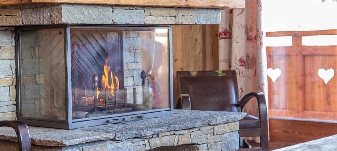 Catered chalet with log fire in La Plagne