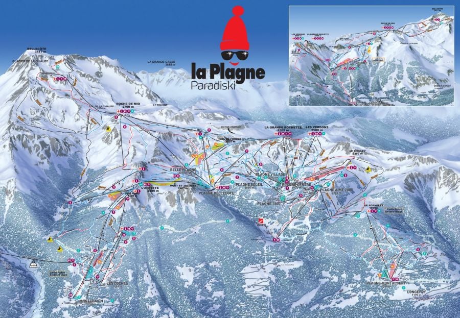 Paradiski Piste Map