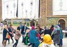 Cultural dancing in Golestan Palace Tehran