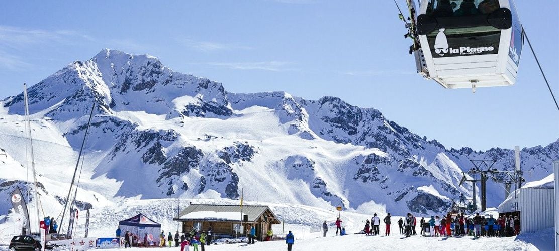 Ski lifts in operation in La Plagne