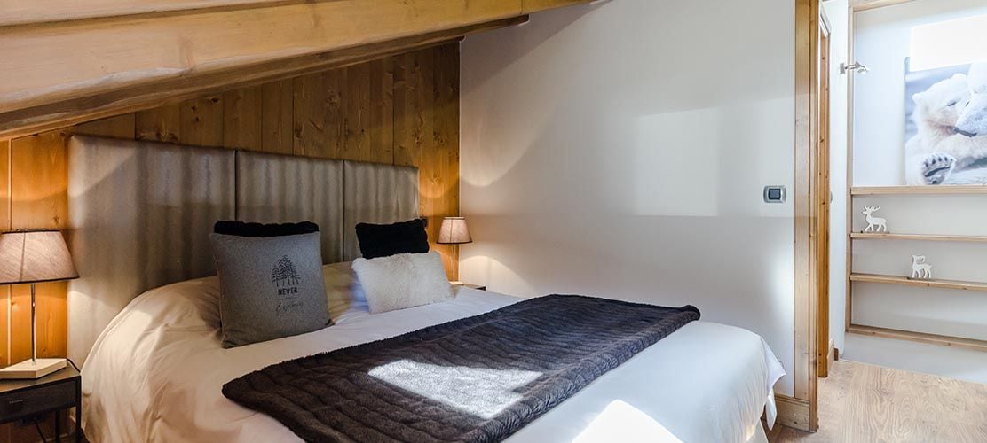 A double bedroom in the chalet