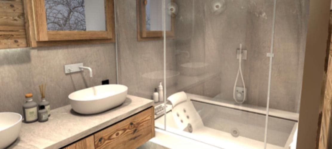 Modern Bathroom in Chalet Jardin d'Angele