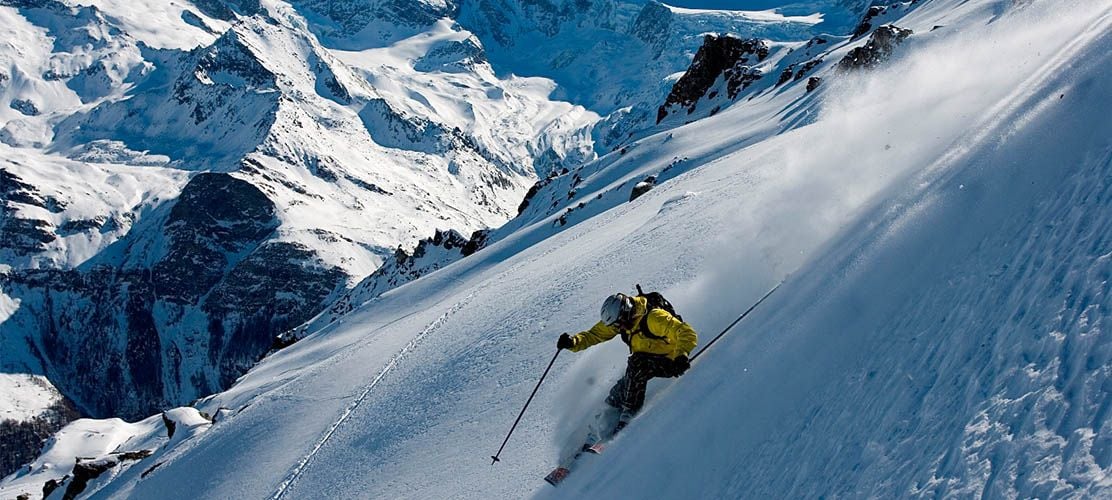 Grimentz off piste skiing