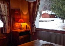 View from the windows out onto the snow in Courchevel