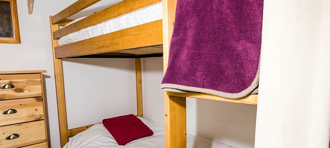 Twin bunks great for skiing families