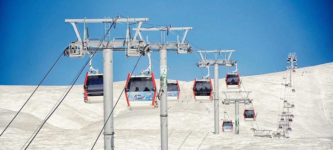 Ski lifts in Georgia ski resort