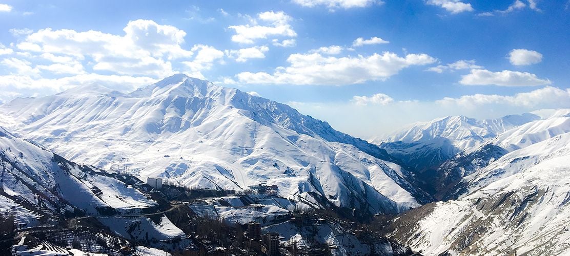 Snowy mountains in Iran