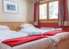 Twin bedroom in catered chalet in La Plagne