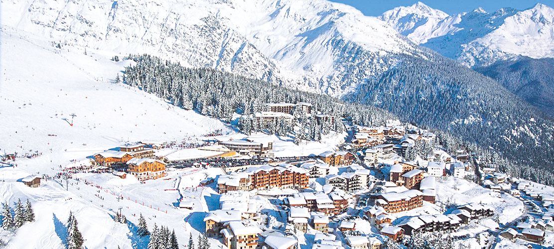 La Rosiere from above with Les Eucherts visible in the distance