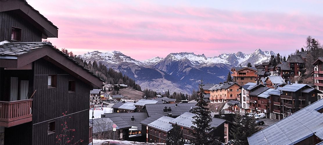 Sunset over La Plagne 1800