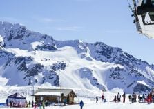 Ski lifts in operation in La Plagne